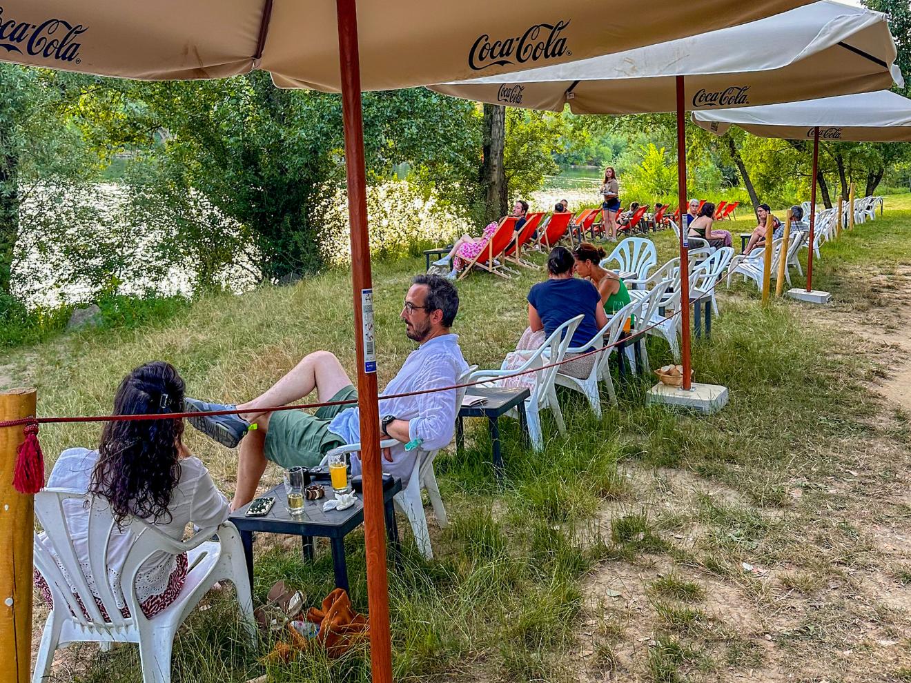 Plage des bords de saône, guinguette La Paillote